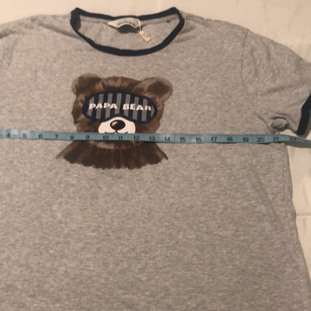 NWT Peter Alexander Papa Bear heather gray & navy T-shirt ribbing dad shirt - Picture 2 of 6